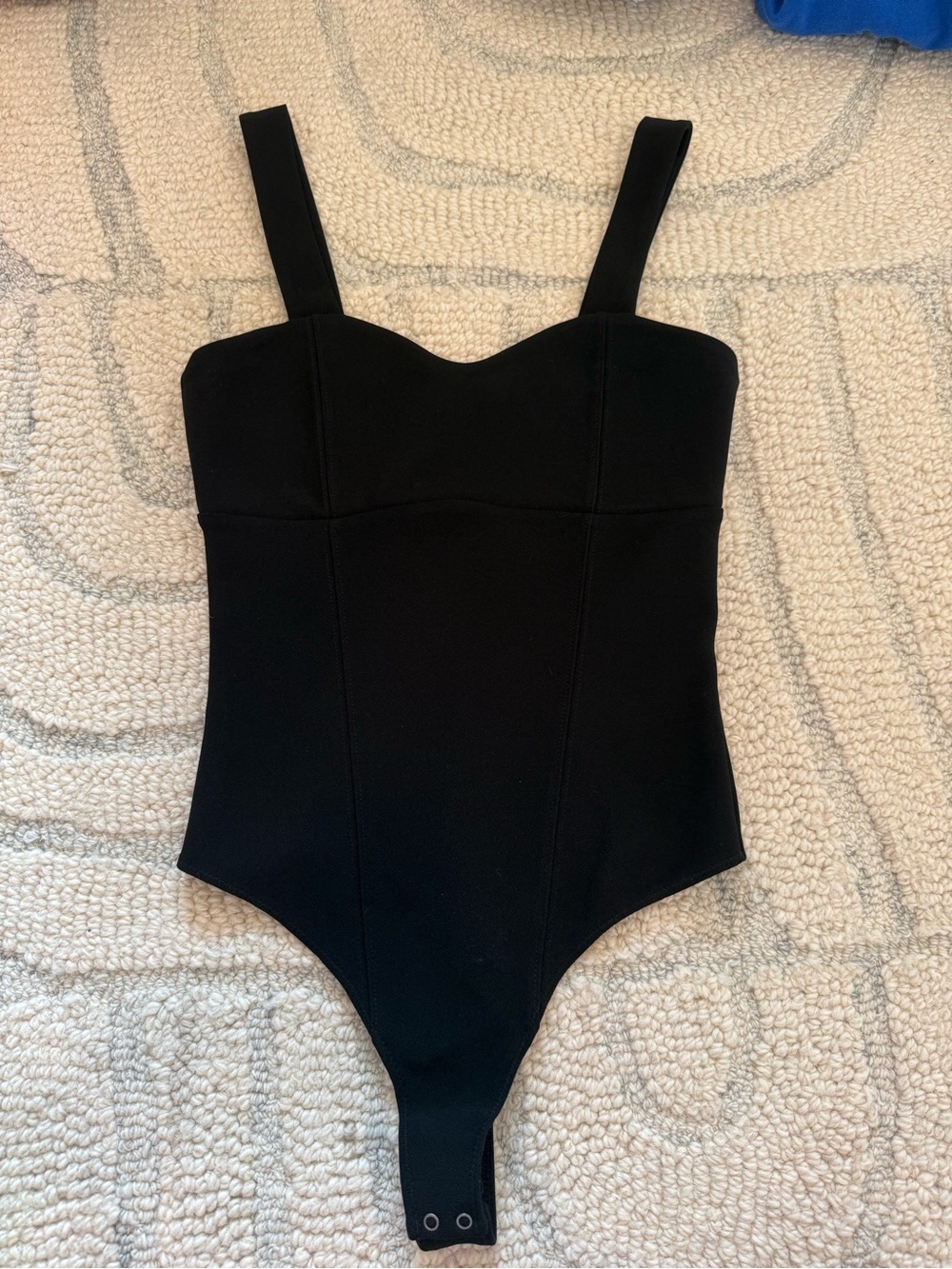 Abercrombie & Fitch Black Structured Sweetheart Bodysuit
